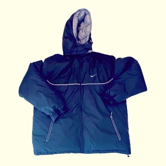 Nike Men’s Black Nylon Puffer Ski Jacket Size XL - Picture 1 of 16